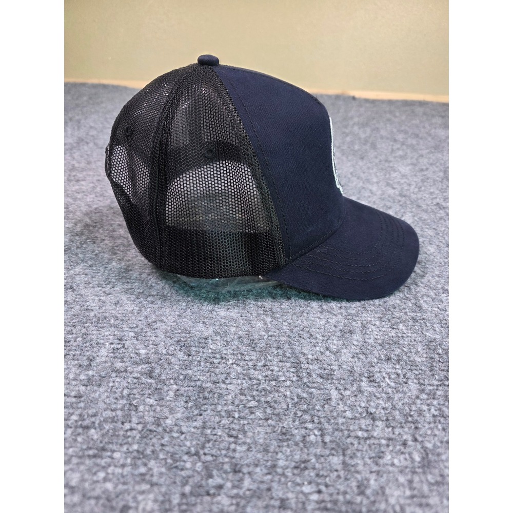 BMW Motorrad Trucker Hat Mens OSFA Navy Blue Black Snapback Mesh Cap - Picture 3 of 10